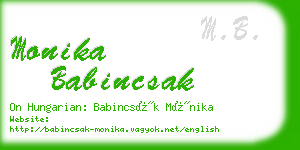 monika babincsak business card